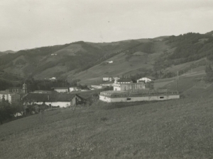 Zaldibiako herriaren panoramika Goroskindegitik ikusia