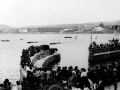 El muelle de Zarautz durante las regatas celebradas en las fiestas